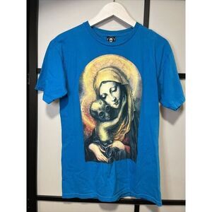 Flying Coffin Blue Men's Size Medium T-Shirt Alien and Mary Nephilim Redux